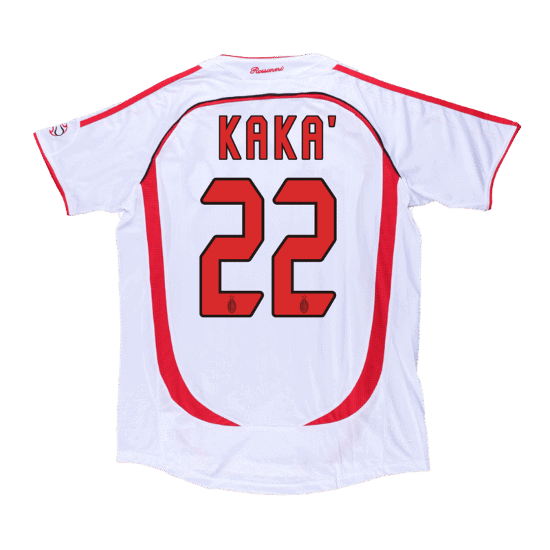 Vintage Soccer Jersey KAKA' #22 AC Milan Away 2006/07-UCL