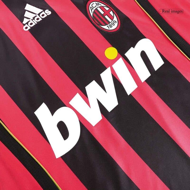 Vintage Soccer Jersey MALDINI #3 AC Milan Home Long Sleeve 2006/07