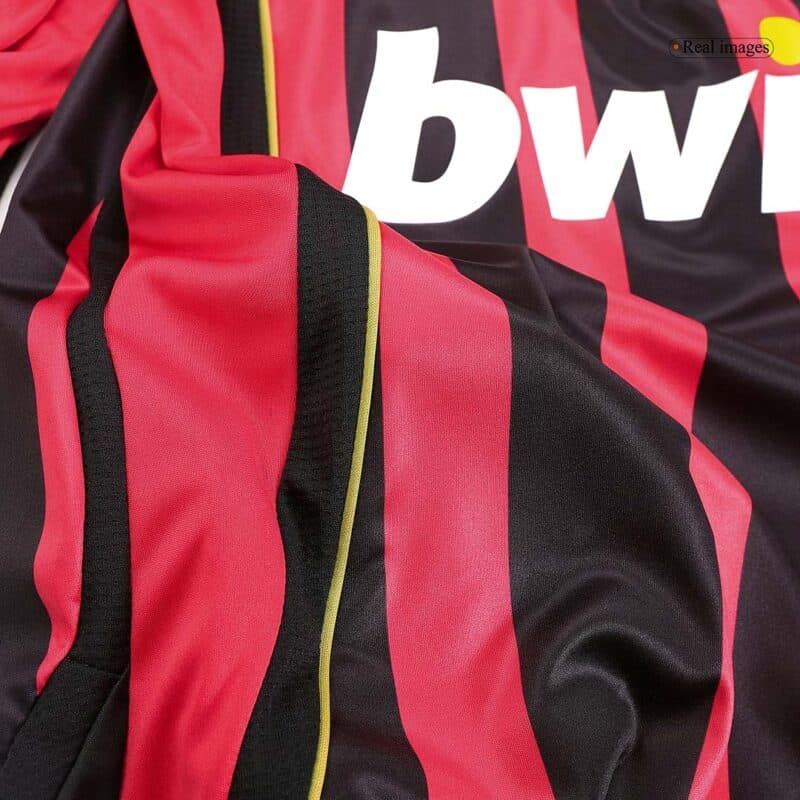 Vintage Soccer Jersey KAKA' #22 AC Milan Home Long Sleeve 2006/07