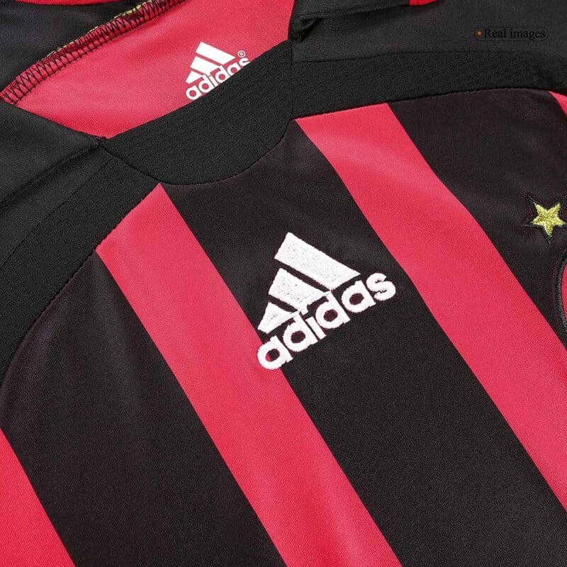 Vintage Soccer Jersey KAKA' #22 AC Milan Home Long Sleeve 2006/07