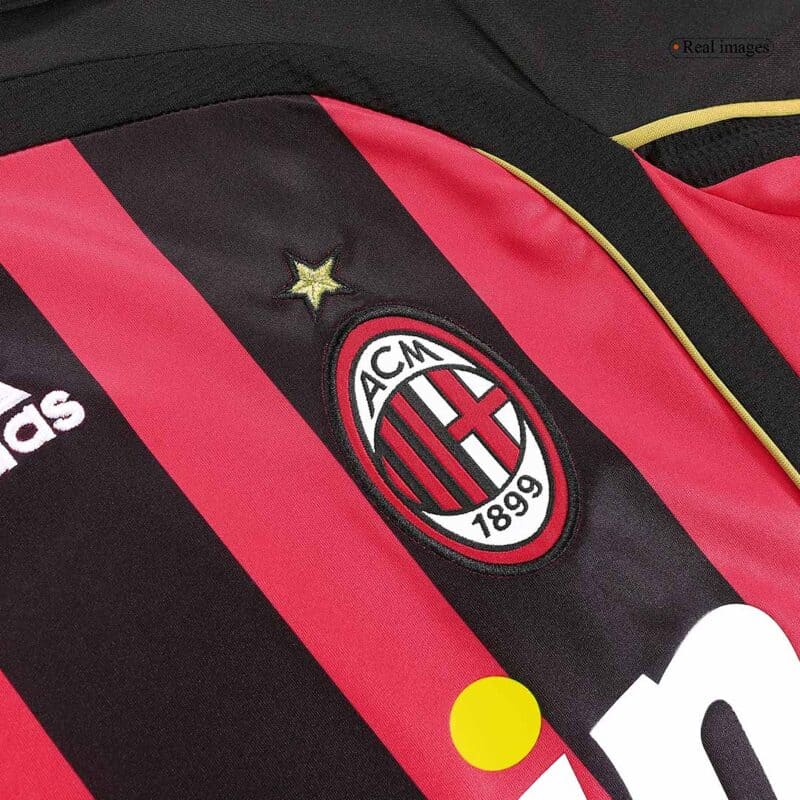 Vintage Soccer Jersey KAKA' #22 AC Milan Home Long Sleeve 2006/07