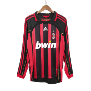 Vintage Soccer Jersey AC Milan Home Long Sleeve 2006/07