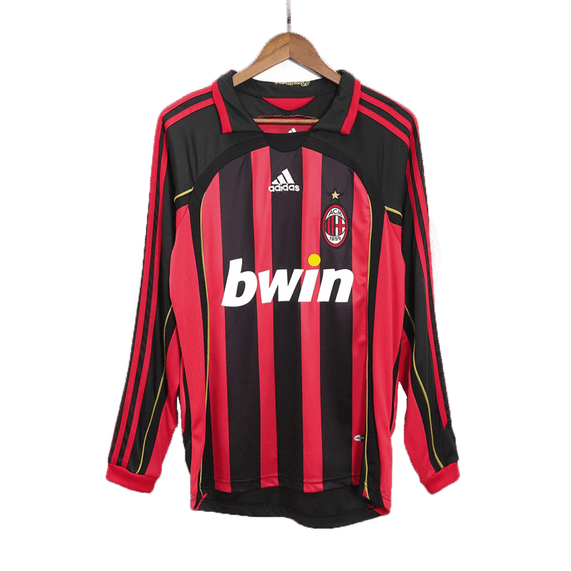 Vintage Soccer Jersey AC Milan Home Long Sleeve 2006/07