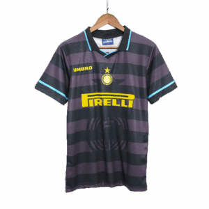 Men's Retro 1997/98 Inter Milan Europa League Away Soccer Jersey Shirt
