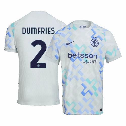DUMFRIES #2 Authentic Inter Milan Away Soccer Jersey 2025/26 Blue