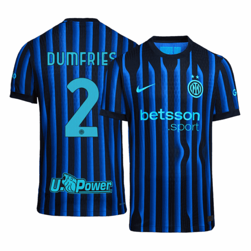DUMFRIES #2 Authentic Inter Milan Home Soccer Jersey 2025/26 Blue&Black