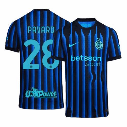 PAVARD #28 Authentic Inter Milan Home Soccer Jersey 2025/26 Blue&Black