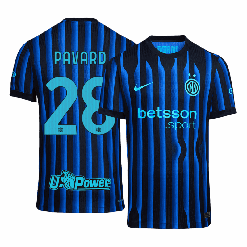 PAVARD #28 Authentic Inter Milan Home Soccer Jersey 2025/26 Blue&Black