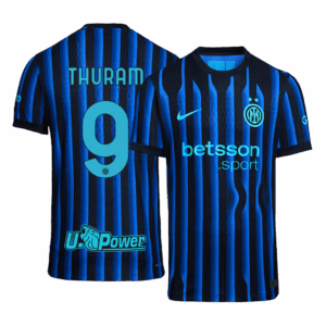 THURAM #9 Authentic Inter Milan Home Soccer Jersey 2025/26 Blue&Black