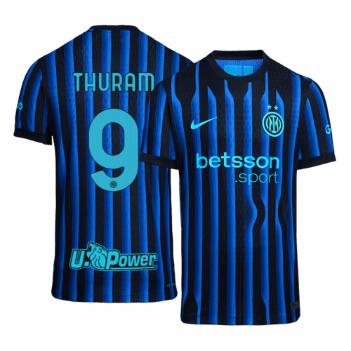 THURAM #9 Authentic Inter Milan Home Soccer Jersey 2025/26 Blue&Black