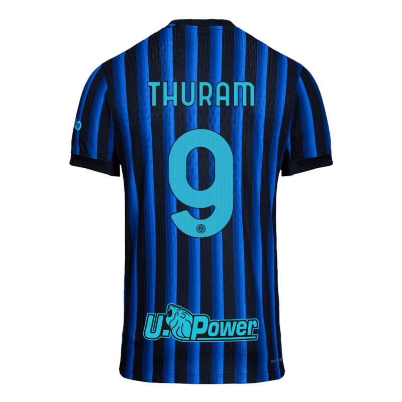 THURAM #9 Authentic Inter Milan Home Soccer Jersey 2025/26 Blue&Black