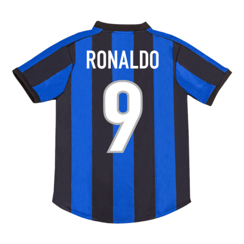 Vintage Soccer Jersey RONALDO #9 Inter Milan Home 1999/00
