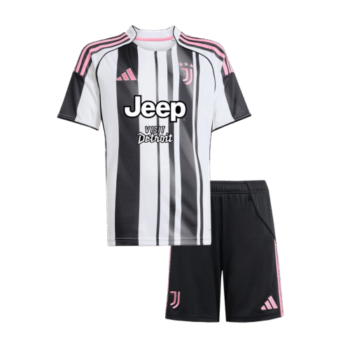 Juventus Home Kids Soccer Jerseys Kit 2025/26
