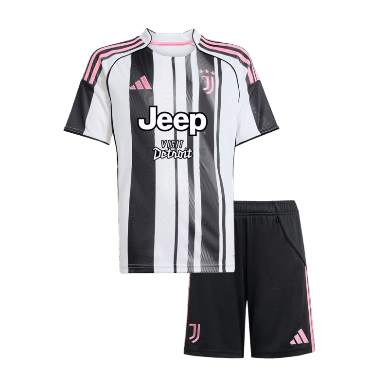 Juventus Home Kids Soccer Jerseys Kit 2025/26