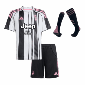 Juventus Home Kids Soccer Jerseys Full Kit 2025/26