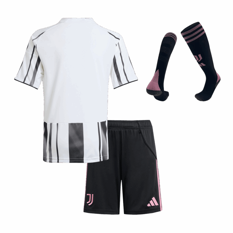 Juventus Home Kids Soccer Jerseys Full Kit 2025/26