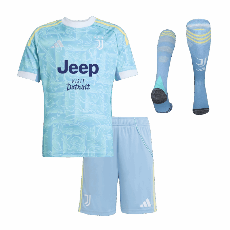 Juventus Away Kids Soccer Jerseys Full Kit 2025/26