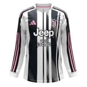 Juventus Long Sleeve Home Soccer Jersey 2025/26