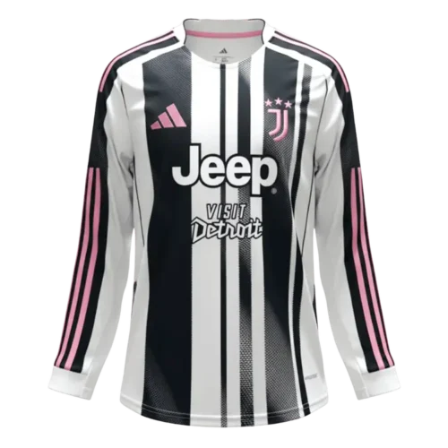 Juventus Long Sleeve Home Soccer Jersey 2025/26