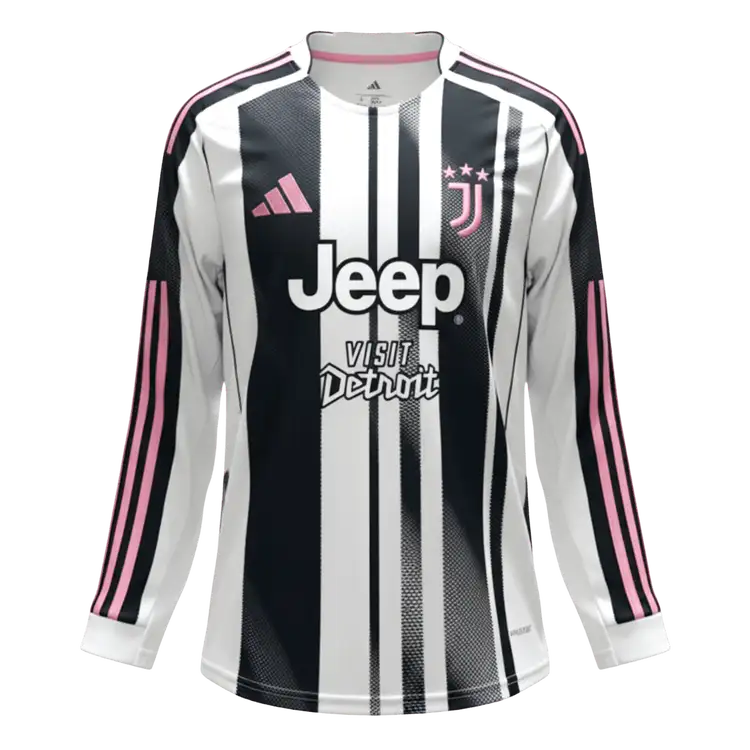 Juventus Long Sleeve Home Soccer Jersey 2025/26