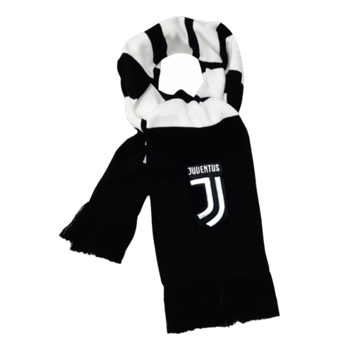 Juventus Soccer knitting Scarf Black&White