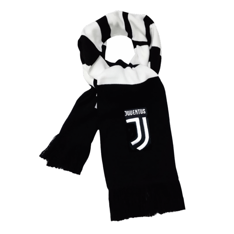 Juventus Soccer knitting Scarf Black&White