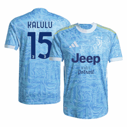 KALULU #15 Authentic Juventus Away Soccer Jersey 2025/26 Blue
