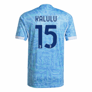 KALULU #15 Authentic Juventus Away Soccer Jersey 2025/26 Blue