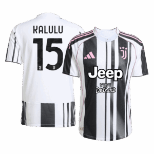 KALULU #15 Authentic Juventus Home Soccer Jersey 2025/26 Black&White