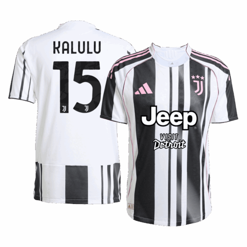KALULU #15 Authentic Juventus Home Soccer Jersey 2025/26 Black&White