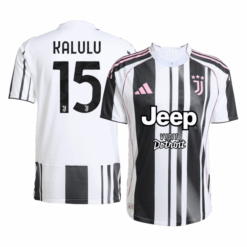 KALULU #15 Authentic Juventus Home Soccer Jersey 2025/26 Black&White