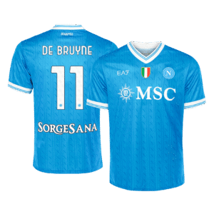 DE BRUYNE #11 Napoli Home Soccer Jersey 2025/26