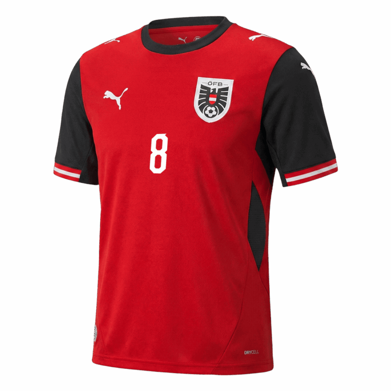 642294_3 ALABA#8 Austria Home Soccer Jersey World Cup 2026 Red