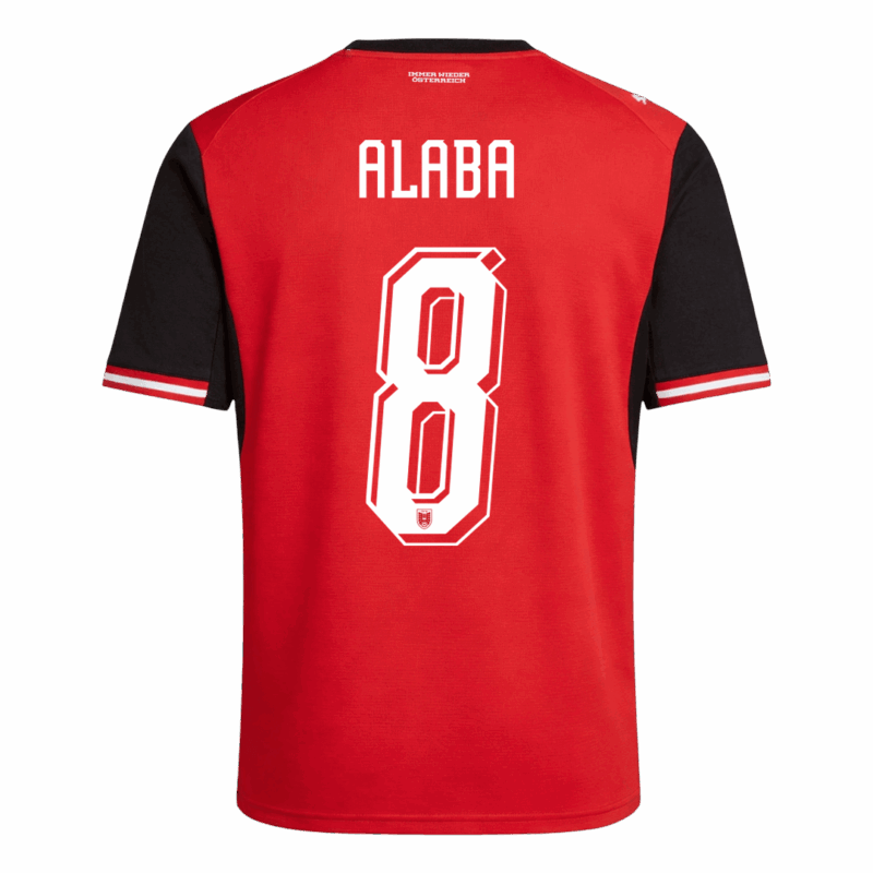 642294_4 ALABA#8 Austria Home Soccer Jersey World Cup 2026 Red