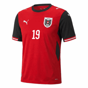 642342_3 BAUMGARTNER#19 Austria Home Soccer Jersey World Cup 2026 Red