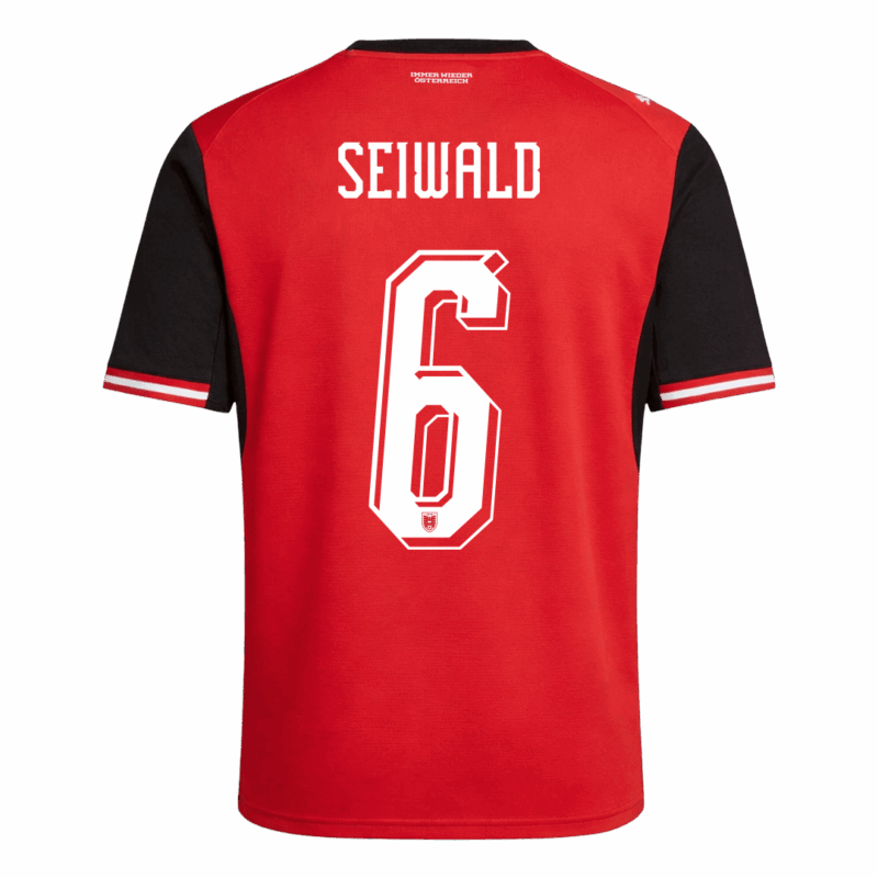 SEIWALD#6 Austria Home Soccer Jersey World Cup 2026 Red