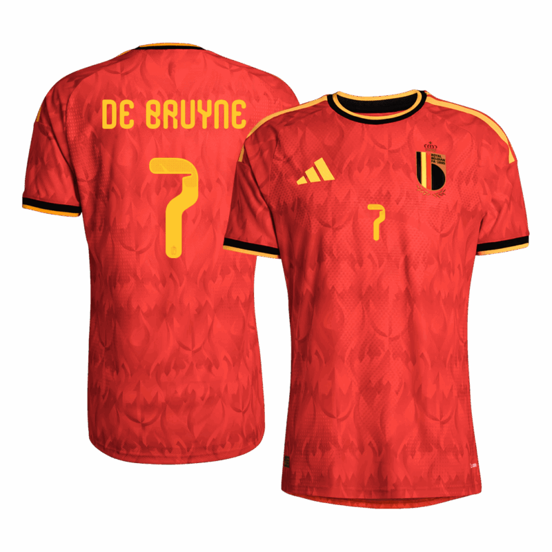 618963_1 Belgium DE BRUYNE #7 Home Soccer Jersey Authentic 2026