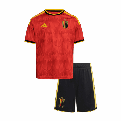 Kid's Belgium Home Soccer Jersey Kit(Jersey+Shorts) 25/26 Red