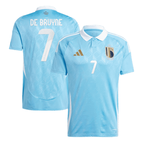 DE BRUYNE #7 Belgium Away Soccer Jersey EURO 2024