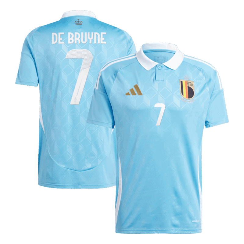 DE BRUYNE #7 Belgium Away Soccer Jersey EURO 2024