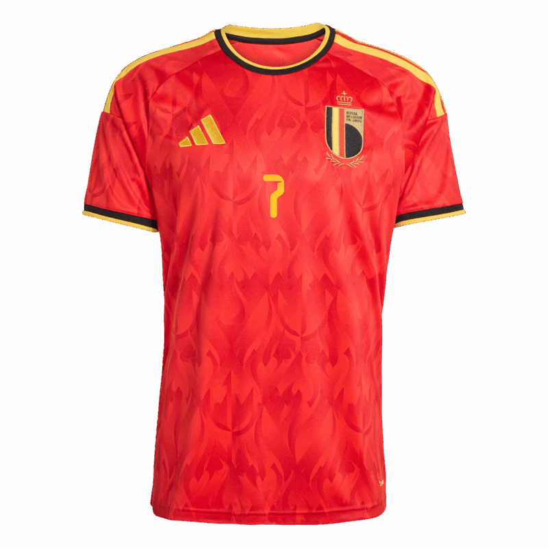 DE BRUYNE #7 Belgium Home Soccer Jersey World Cup 2026 Red