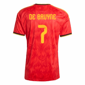 DE BRUYNE #7 Belgium Home Soccer Jersey World Cup 2026 Red