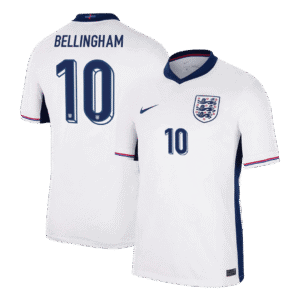 BELLINGHAM #10 England Home Soccer Jersey EURO 2024