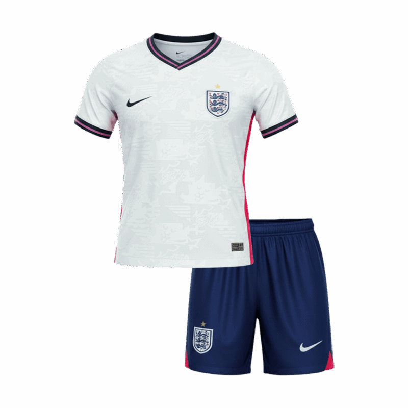 Kid's England Home Soccer Jersey Kit(Jersey+Shorts) World Cup 2026 White