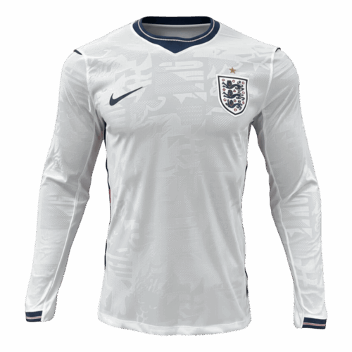 627450_1 England Long Sleeve Home Soccer Jersey 2026
