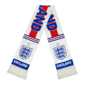 England Soccer Scarf White