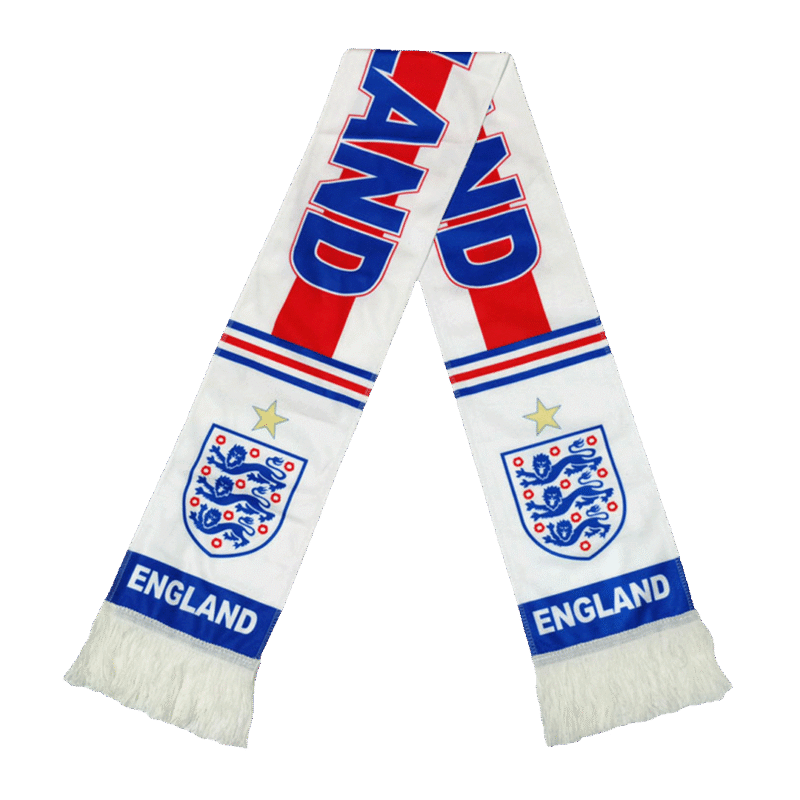 England Soccer Scarf White