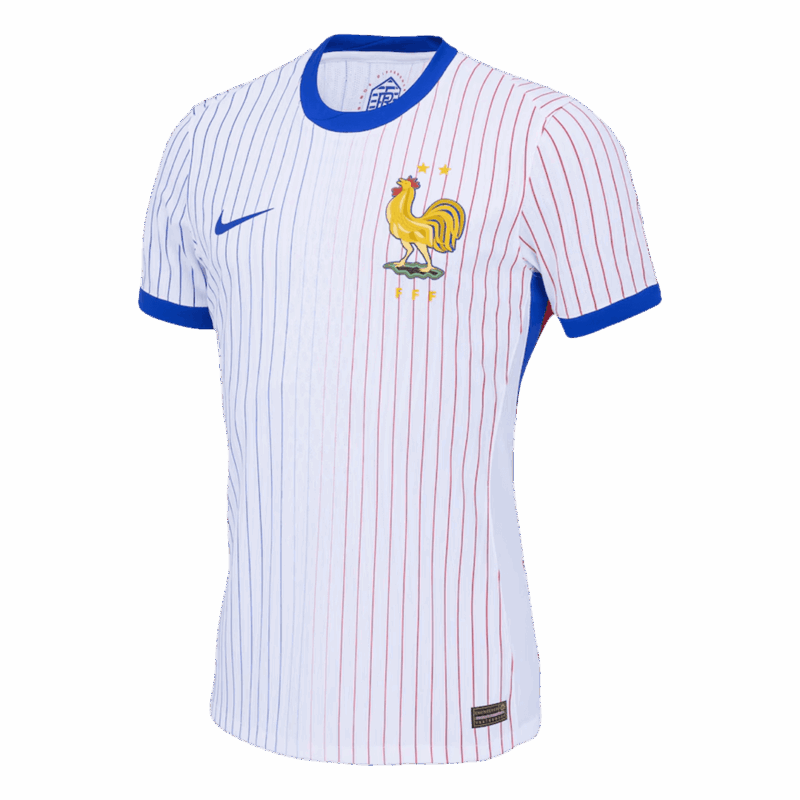 Men's Authentic France Away Soccer Jersey Shirt EURO 2024 - Player Version