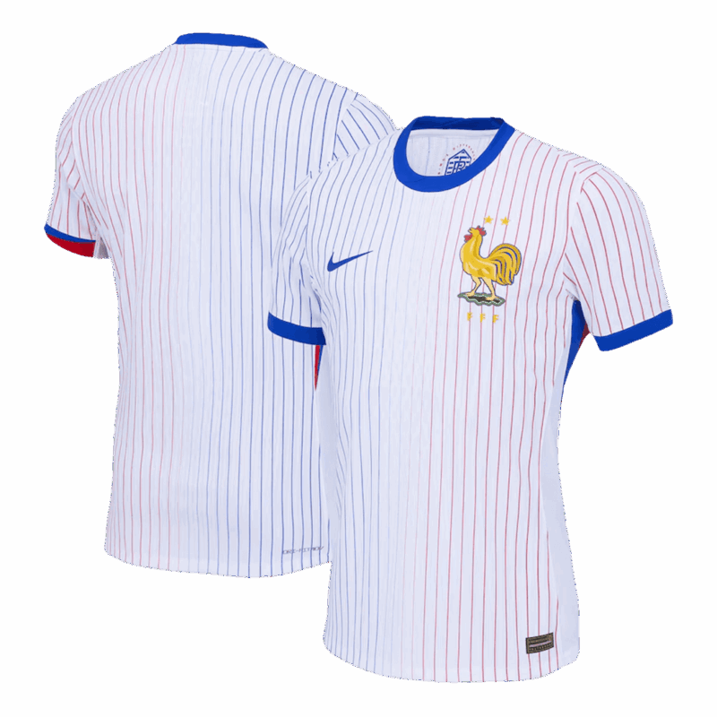 Men's Authentic France Away Soccer Jersey Shirt EURO 2024 - Player Version
