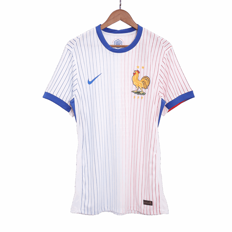 Men's Authentic France Away Soccer Jersey Shirt EURO 2024 - Player Version
